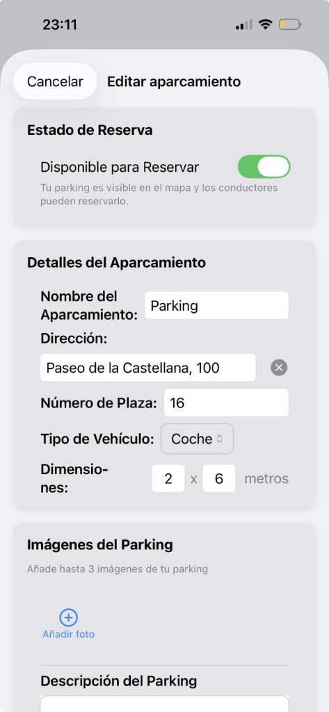 Listing your own parking space to rent on Sublocus